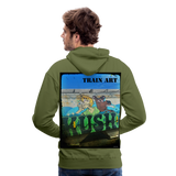 Train Art - olive green