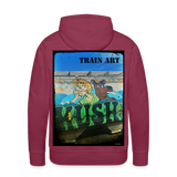 Train Art - burgundy