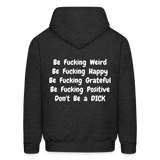 DON'T BE Hoodie - charcoal grey