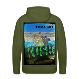 Train Art - olive green