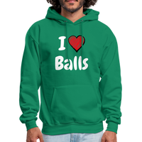 I LOVE BALLS Hoodie - kelly green