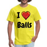 I LOVE BALLS - yellow