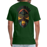 AFRICAN MASK 3 - forest green