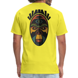 AFRICAN MASK 3 - yellow