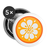 FRUIT Buttons small 1'' (5-pack) - white