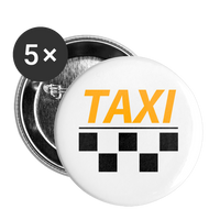 TAXI Buttons small 1'' (5-pack) - white