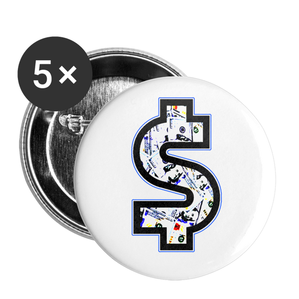 MONDAY Buttons small 1'' (5-pack) - white