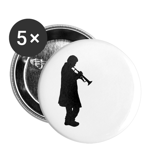 PLAY IT Buttons small 1'' (5-pack) - white