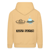 JUST SAYING Hoodie - light yellow