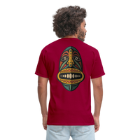 AFRICAN MASK 2 - dark red