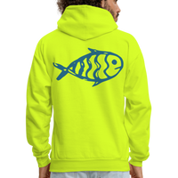 BLUE Hoodie - safety green
