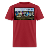 Train Art - dark red