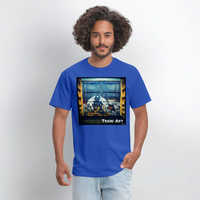 Train Art - royal blue