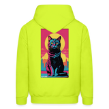 Sunny Cat Hoodie - safety green