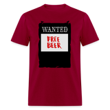 FREE BEER - dark red