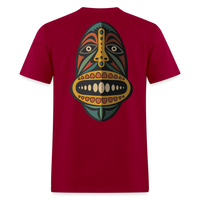 AFRICAN MASK 2 - dark red