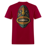 AFRICAN MASK 2 - dark red