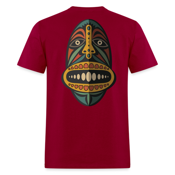 AFRICAN MASK 2 - dark red