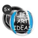 LIFE ART IDEAS Buttons small 1'' (5-pack) - white