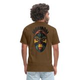 AFRICAN MASK 3 - brown