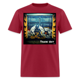 Train Art - dark red