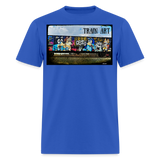 Train Art - royal blue