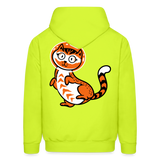SPACE CAT Hoodie - safety green