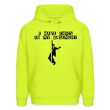 CHICS IN MY BASEMENT Hoodie - safety green