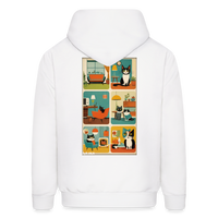 Cat Afternoon Hoodie - white