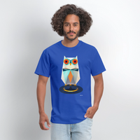 Owl Gaze - royal blue