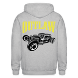 OUTLAW Zip Up Hoodie - heather gray