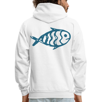 BLUE Hoodie - white