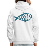 BLUE Hoodie - white