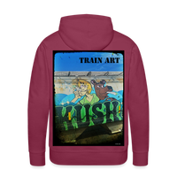 Train Art - burgundy