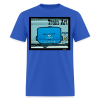 Train Art - royal blue