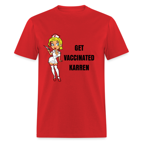 VACCINATED - red