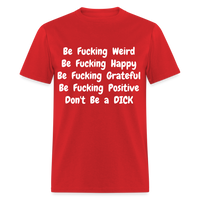DON'T BE - red
