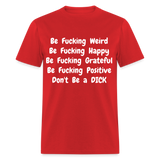 DON'T BE - red