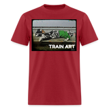 Train Art - dark red