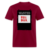 FREE BEER - burgundy
