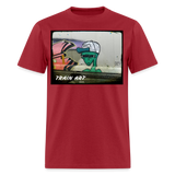 Train Art - dark red