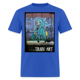 Train Art - royal blue