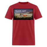 Train Art - dark red