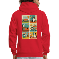 Cat Afternoon Hoodie - red