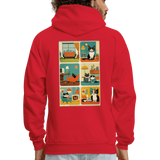 Cat Afternoon Hoodie - red