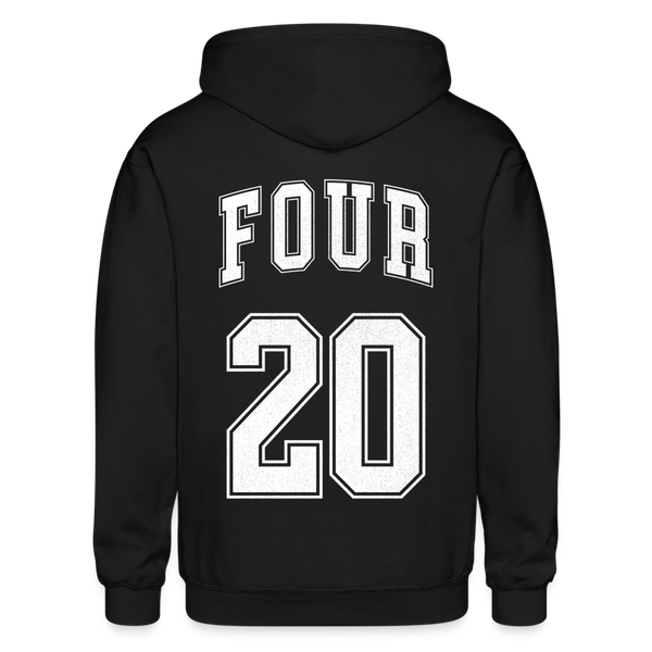 TEAM 420 Zip Up Hoodie - black