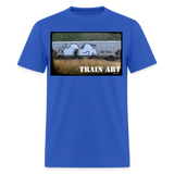 Train Art - royal blue