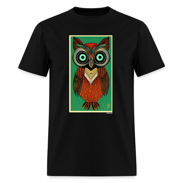 Owl Portrait - black