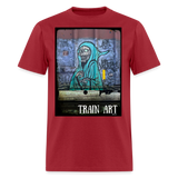 Train Art - dark red