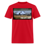 Train Art - red